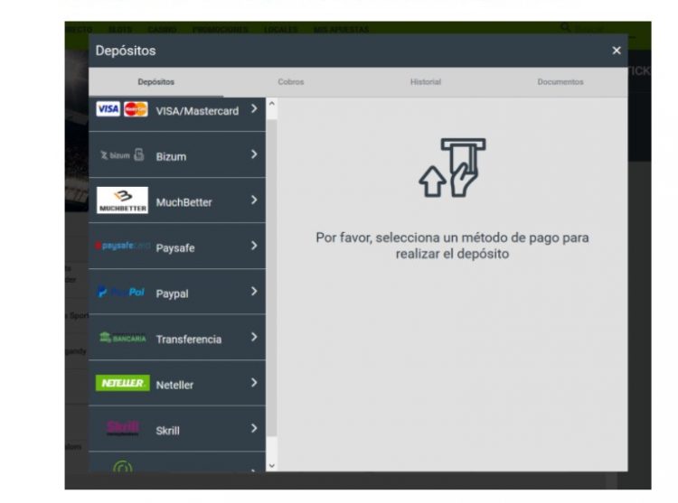 codere metodos de pago