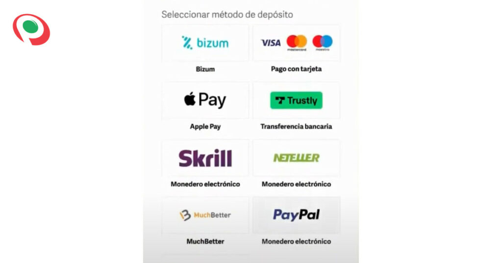 métodos de pago disponibles en Paf casino España